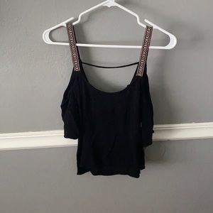 Black off the shoulder top